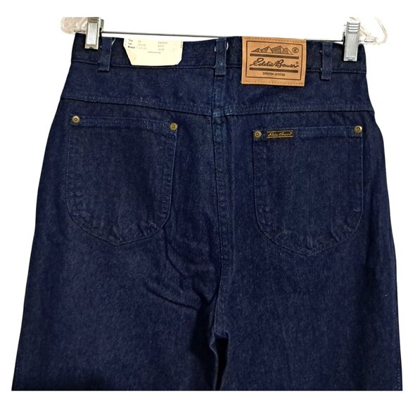 Vintage Eddie Bauer NOS Mom Jeans High Waist Navy Sz 16 30x32 Deadstock - Picture 5 of 9